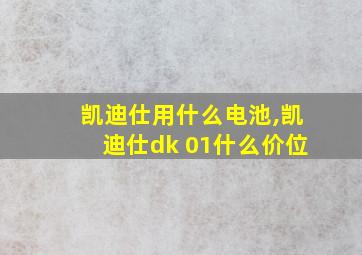 凯迪仕用什么电池,凯迪仕dk 01什么价位